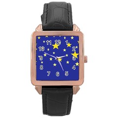 Digitalstars Rose Gold Leather Watch  by lwdstudio