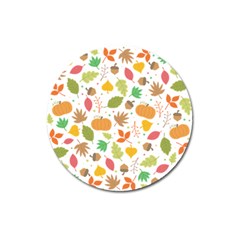 Thanksgiving Pattern Magnet 3  (round) by Valentinaart