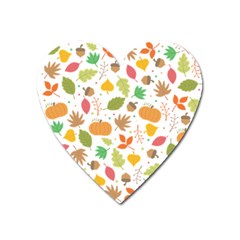 Thanksgiving Pattern Heart Magnet by Valentinaart