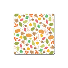 Thanksgiving Pattern Square Magnet by Valentinaart