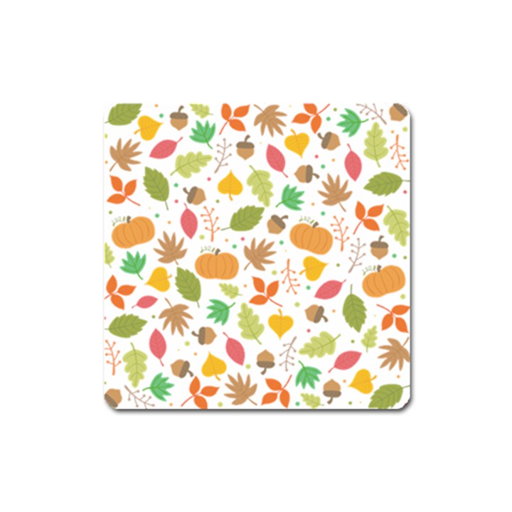 Thanksgiving pattern Square Magnet