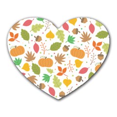 Thanksgiving Pattern Heart Mousepads by Valentinaart