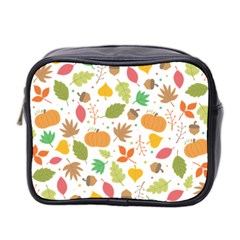 Thanksgiving Pattern Mini Toiletries Bag (two Sides) by Valentinaart