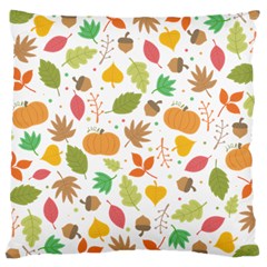 Thanksgiving Pattern Large Cushion Case (two Sides) by Valentinaart