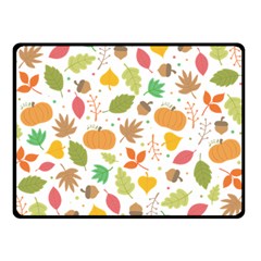 Thanksgiving Pattern Double Sided Fleece Blanket (small)  by Valentinaart