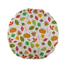 Thanksgiving Pattern Standard 15  Premium Flano Round Cushions by Valentinaart