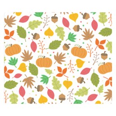 Thanksgiving Pattern Double Sided Flano Blanket (small)  by Valentinaart