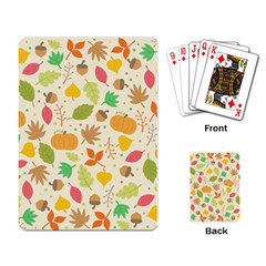 Thanksgiving Pattern Playing Cards Single Design by Valentinaart