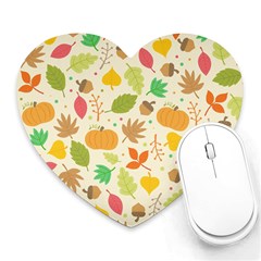 Thanksgiving Pattern Heart Mousepads by Valentinaart