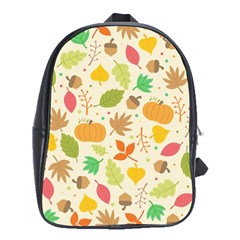 Thanksgiving Pattern School Bag (xl) by Valentinaart