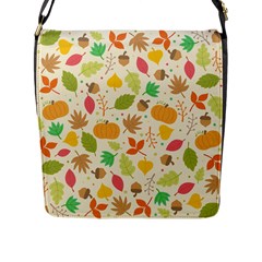 Thanksgiving Pattern Flap Closure Messenger Bag (l) by Valentinaart