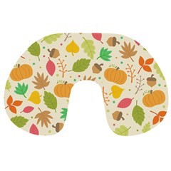 Thanksgiving Pattern Travel Neck Pillows by Valentinaart