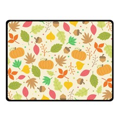 Thanksgiving Pattern Double Sided Fleece Blanket (small)  by Valentinaart