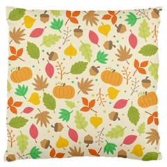 Thanksgiving Pattern Large Flano Cushion Case (one Side) by Valentinaart