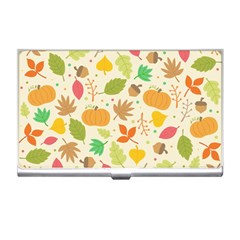 Thanksgiving Pattern Business Card Holder by Valentinaart