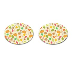 Thanksgiving Pattern Cufflinks (oval) by Valentinaart