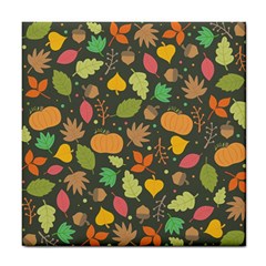 Thanksgiving pattern Tile Coasters