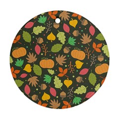 Thanksgiving pattern Ornament (Round)