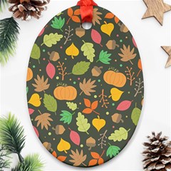 Thanksgiving pattern Ornament (Oval)