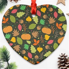 Thanksgiving pattern Ornament (Heart)