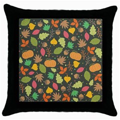 Thanksgiving pattern Throw Pillow Case (Black)