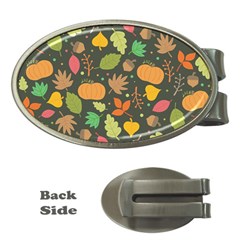 Thanksgiving pattern Money Clips (Oval) 