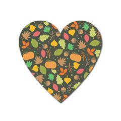 Thanksgiving pattern Heart Magnet