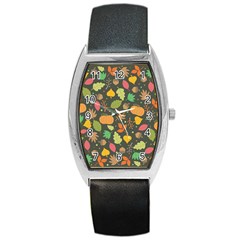 Thanksgiving pattern Barrel Style Metal Watch