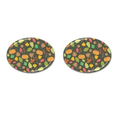 Thanksgiving Pattern Cufflinks (oval) by Valentinaart