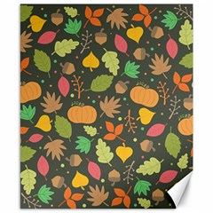 Thanksgiving pattern Canvas 8  x 10 