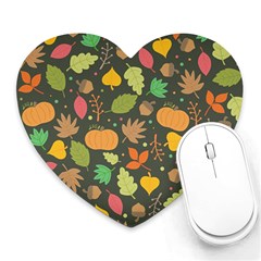 Thanksgiving pattern Heart Mousepads