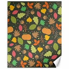 Thanksgiving pattern Canvas 11  x 14 