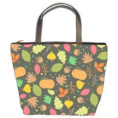 Thanksgiving Pattern Bucket Bag by Valentinaart