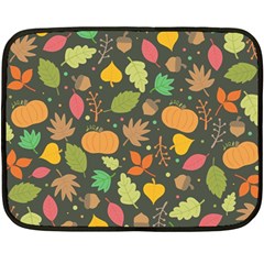 Thanksgiving pattern Double Sided Fleece Blanket (Mini) 