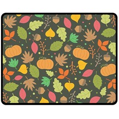 Thanksgiving pattern Fleece Blanket (Medium) 