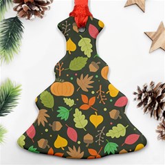 Thanksgiving pattern Christmas Tree Ornament (Two Sides)