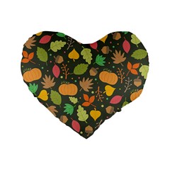 Thanksgiving pattern Standard 16  Premium Heart Shape Cushions