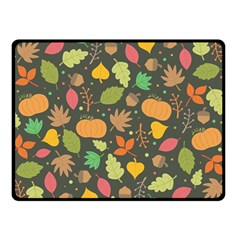 Thanksgiving pattern Double Sided Fleece Blanket (Small) 