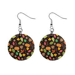 Thanksgiving Pattern Mini Button Earrings by Valentinaart