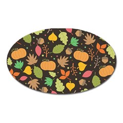 Thanksgiving Pattern Oval Magnet by Valentinaart