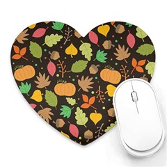 Thanksgiving Pattern Heart Mousepads by Valentinaart