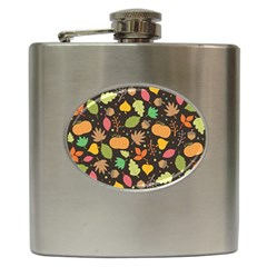 Thanksgiving Pattern Hip Flask (6 Oz) by Valentinaart