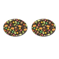 Thanksgiving Pattern Cufflinks (oval) by Valentinaart