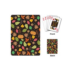 Thanksgiving Pattern Playing Cards (mini) by Valentinaart