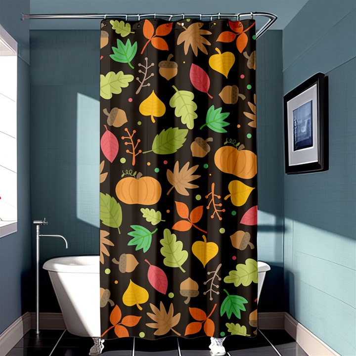 Thanksgiving pattern Shower Curtain 36  x 72  (Stall) 