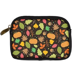 Thanksgiving Pattern Digital Camera Leather Case by Valentinaart