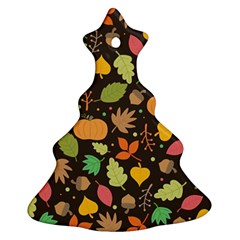 Thanksgiving Pattern Ornament (christmas Tree)  by Valentinaart