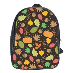 Thanksgiving Pattern School Bag (xl) by Valentinaart