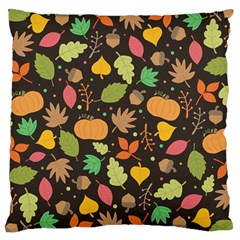 Thanksgiving Pattern Large Cushion Case (two Sides) by Valentinaart