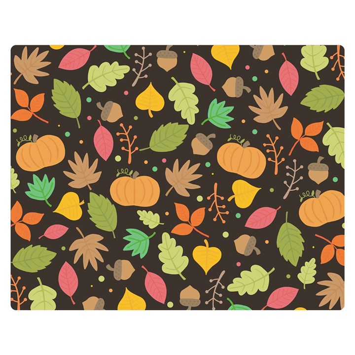 Thanksgiving pattern Double Sided Flano Blanket (Medium) 